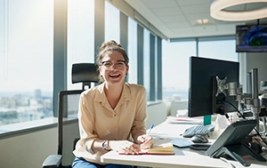 Digital HR template library showing contracts, policies, and performance review forms.